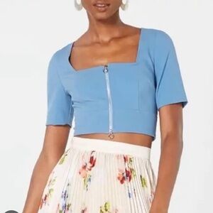 Jill Jill Stuart Zip Up Crop Top
